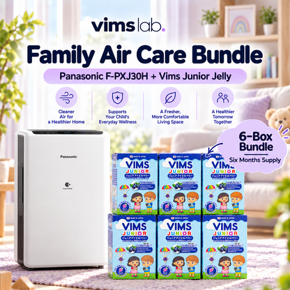 Panasonic F-PXJ30H with 6 boxes of Vims Junior Jelly — bundle illustration